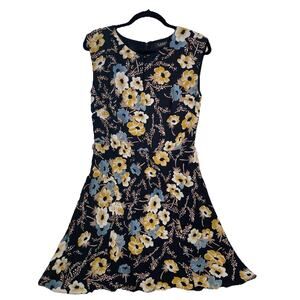 Women's Lauren Ralph Lauren Black Label Floral Crepe Cap-Sleeve Dress 4